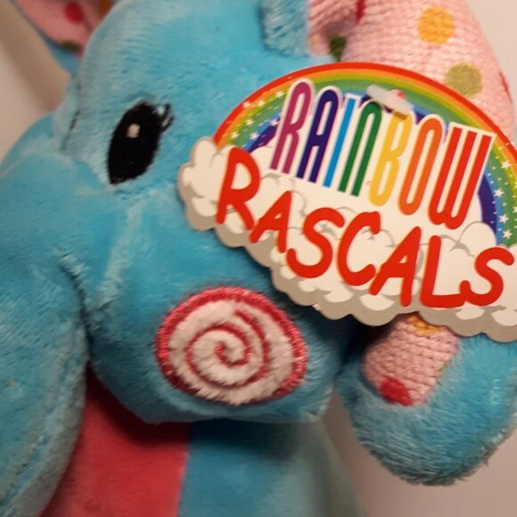 Rainbow Rascals Elephant Plush Cute NWT - Picture 3 of 3